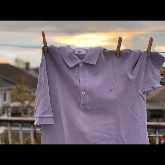 Lacoste Other - Unique Lacoste Vintage wash purple grey polo shirt